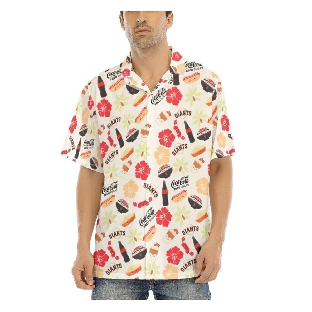 New! SF Giants Foodie Aloha Shirt 2023 - Size Med